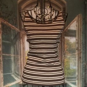 EUC Ann Taylor Loft sleeveless cotton knit blouse.